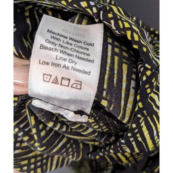 Coldwater Creek Natural Fit Pull‎ On Abstract Chevron Print Pant - L 10-12 - Picture 12 of 12